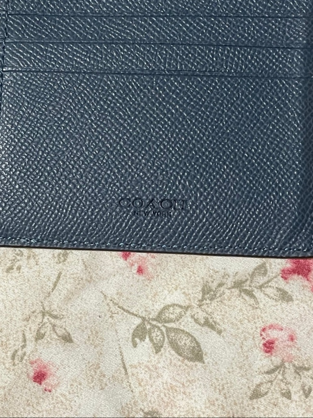 Vintage Bifold Blue COACH Wallets For Men never used - Picture 7 of 8
